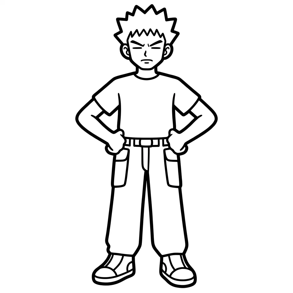 Brock 9 para colorear para imprimir