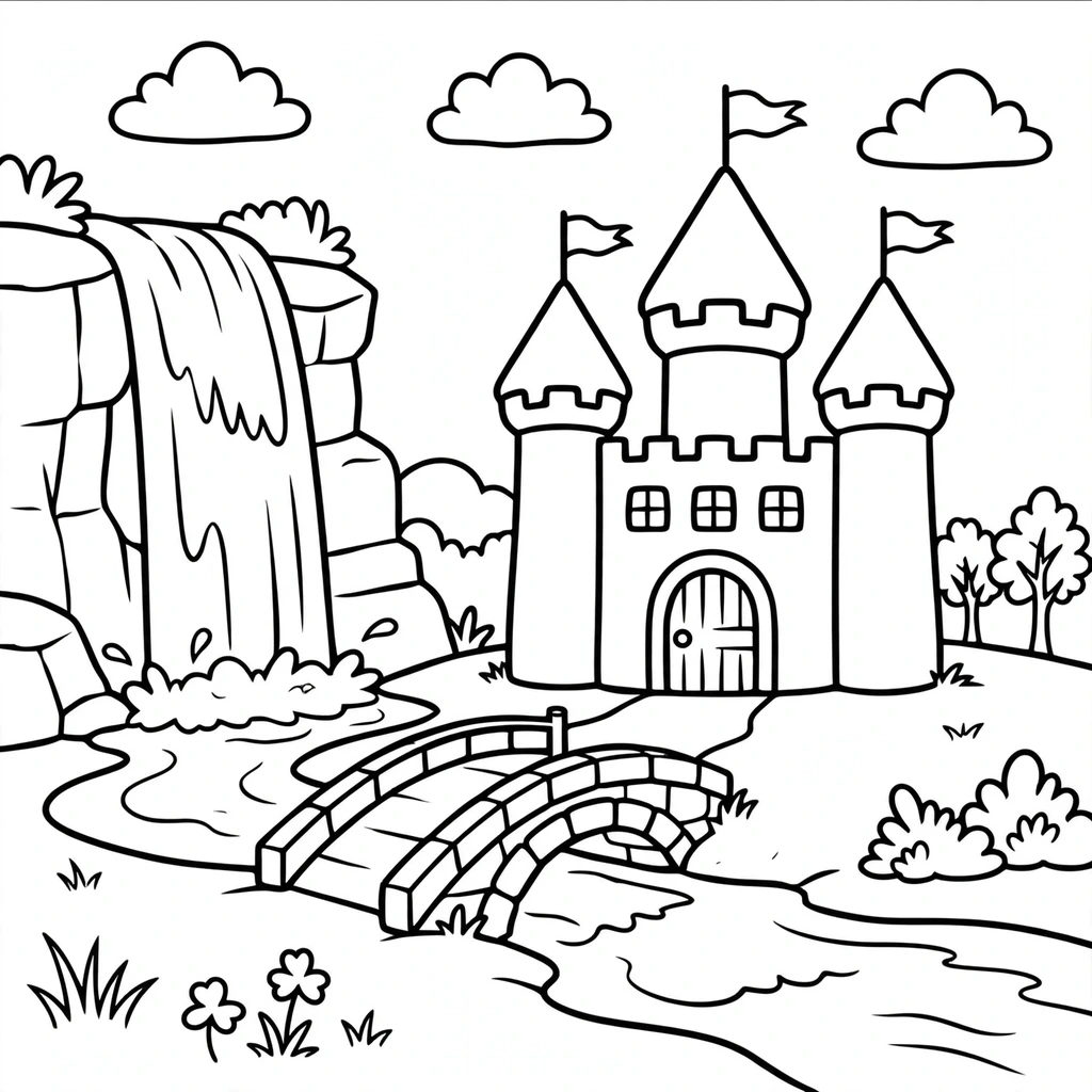 Castillo 14 para colorear para imprimir