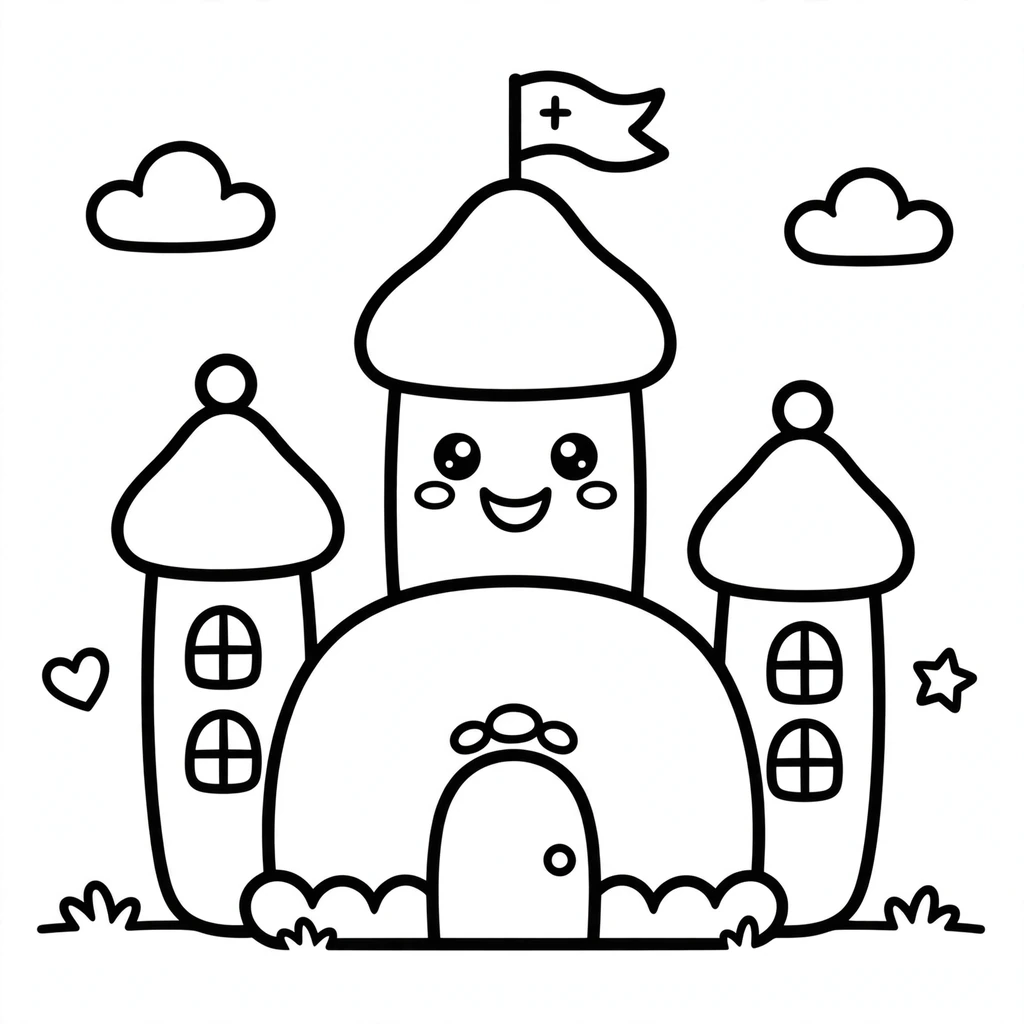 Castillo 19 para colorear e imprimir gratis