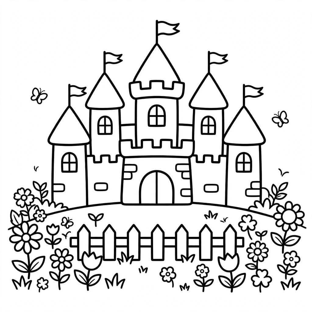 Castillo 7 para colorear e imprimir