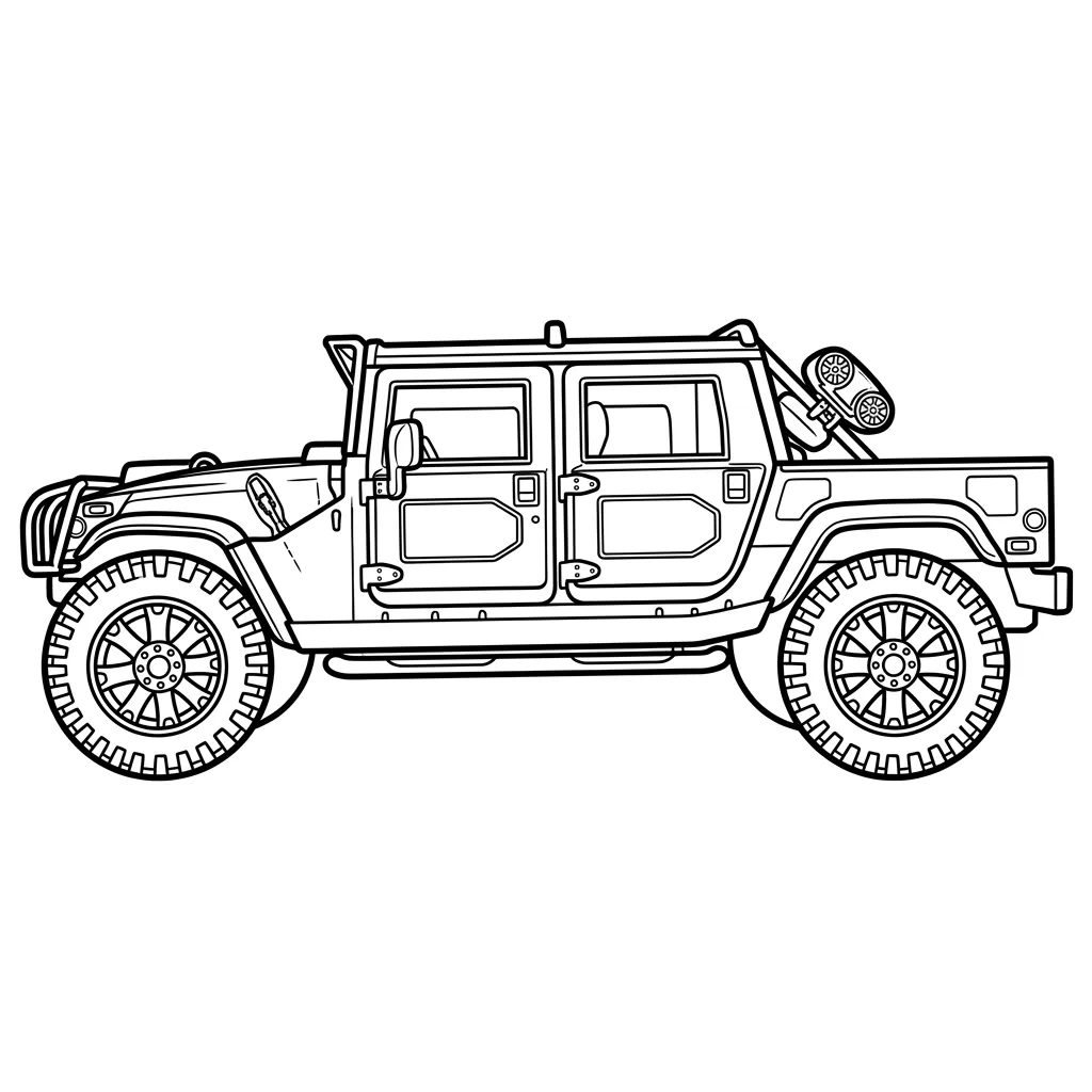 Hummer 16 para dibujar e imprimir