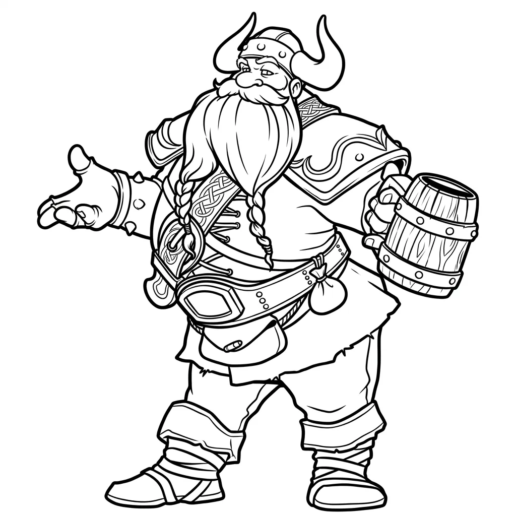 imprimir Las Vikingas 10 para colorear para niño