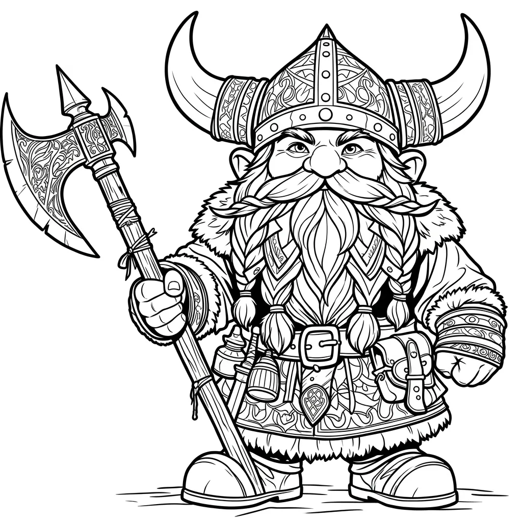 Las Vikingas 14 para colorear para imprimir para niño de 2 años