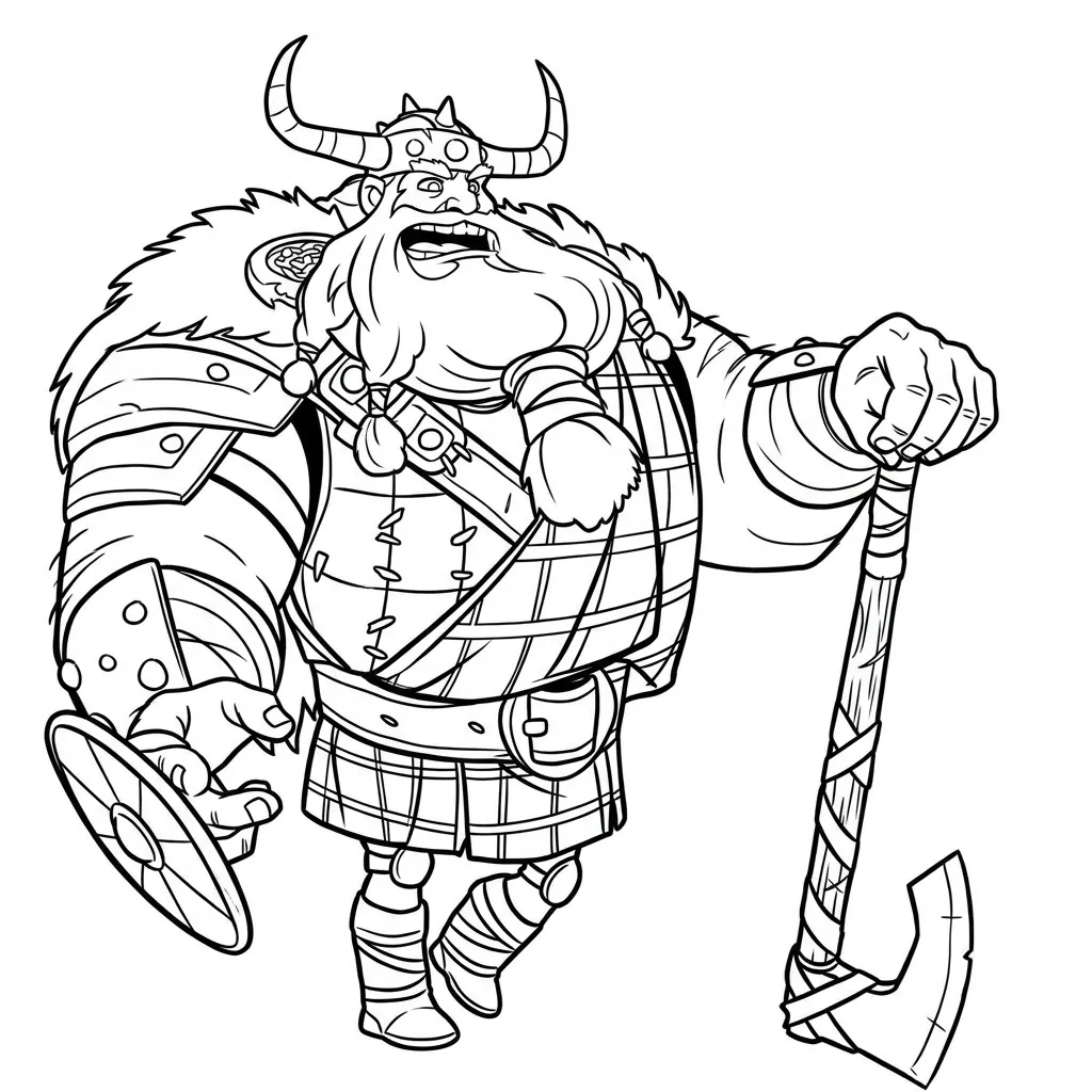 Las Vikingas 17 para colorear para bebé para imprimir