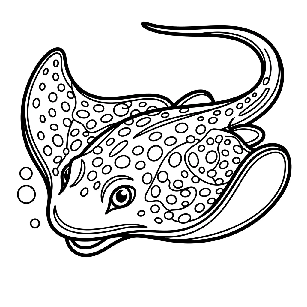Mantarraya 4 para colorear para imprimir pdf