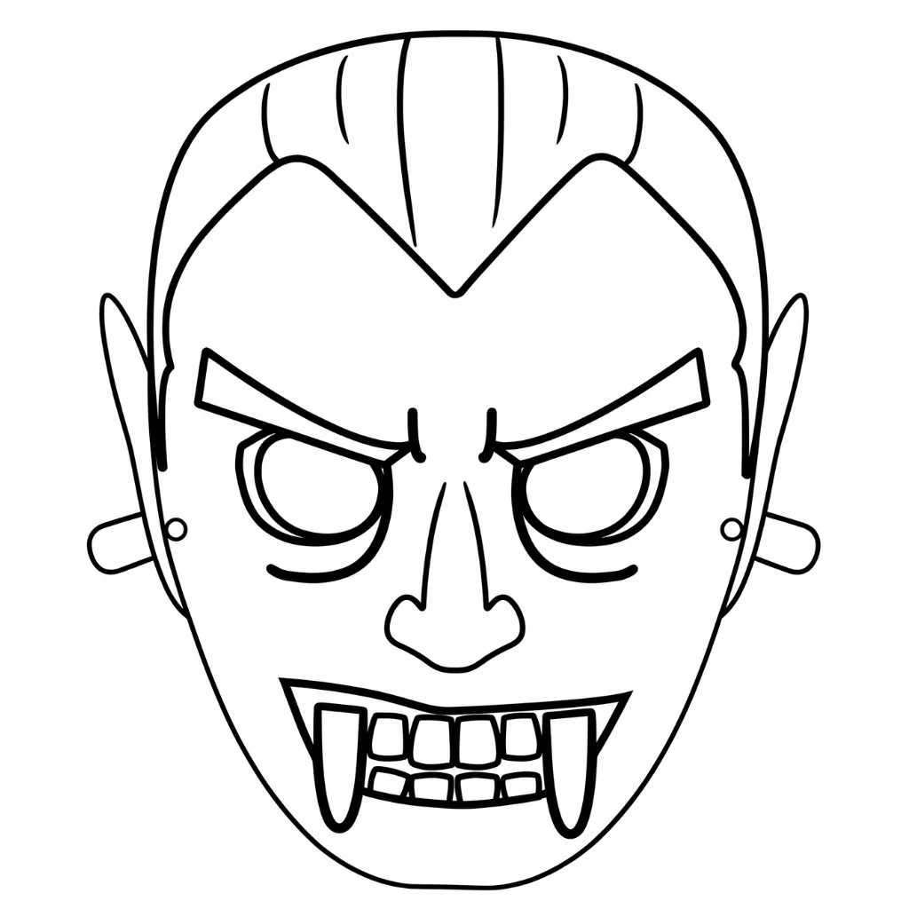 Masks of Halloween 1 printable coloring pages for boys