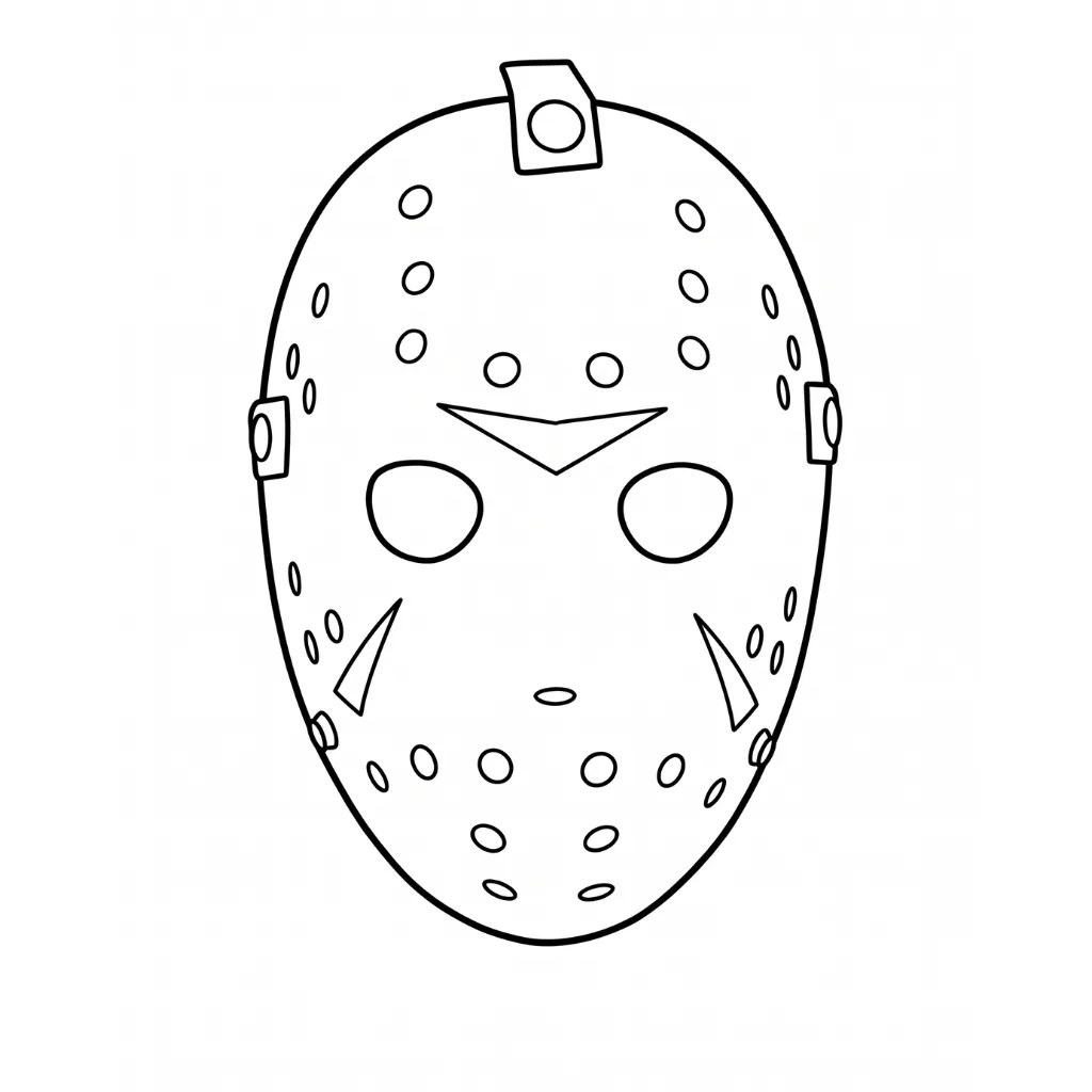 Masks of Halloween 12 printable coloring pages for a 4-year-old boy