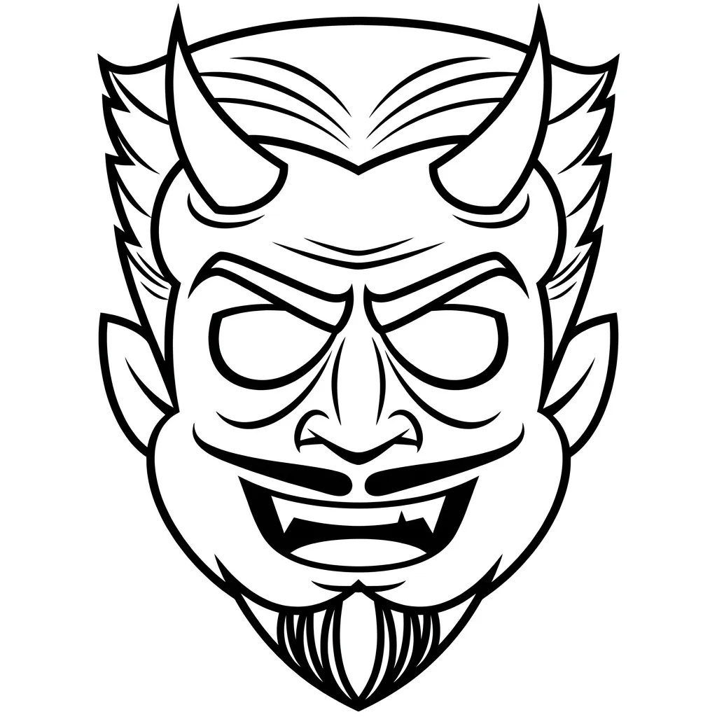 Masks of Halloween 17 printable coloring pages for a 8-year-old boy