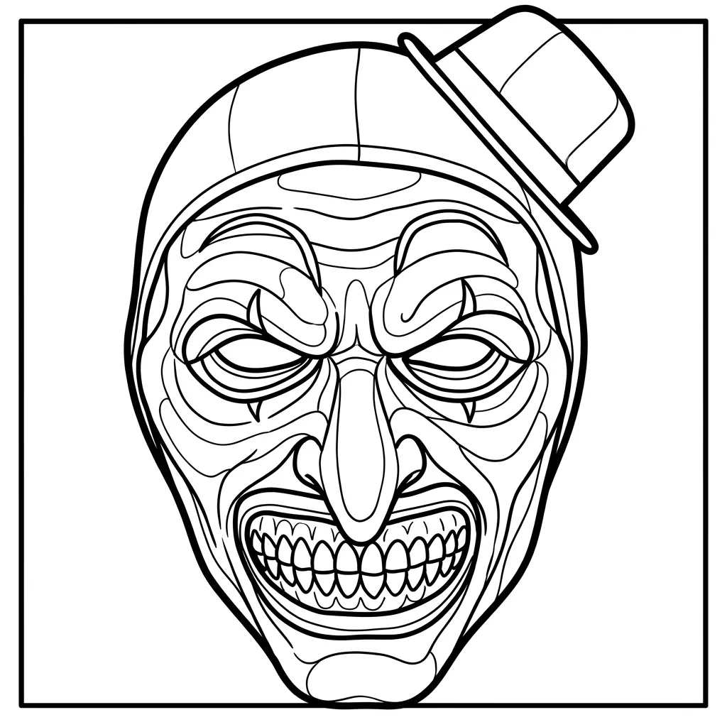 Masks of Halloween 19 printable coloring pages for kids