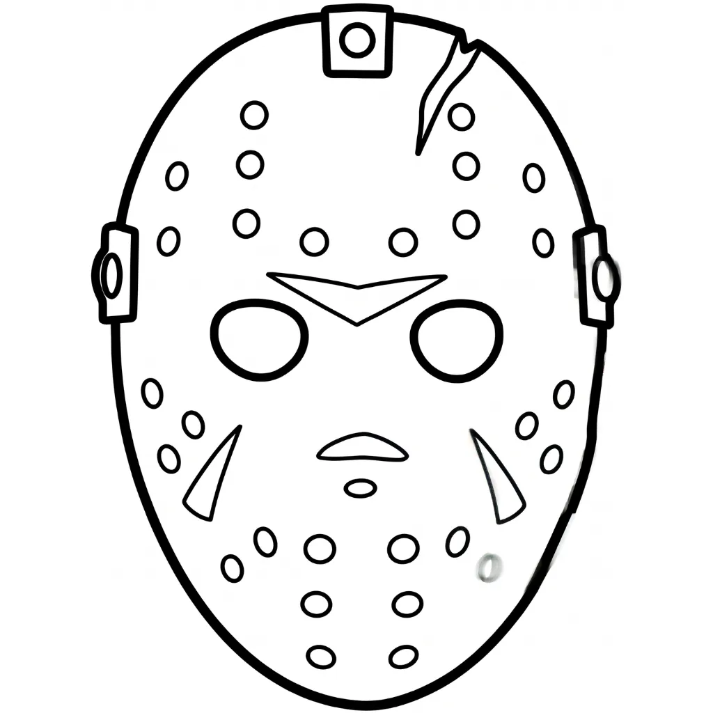 Masks of Halloween 21 online coloring pages for boys