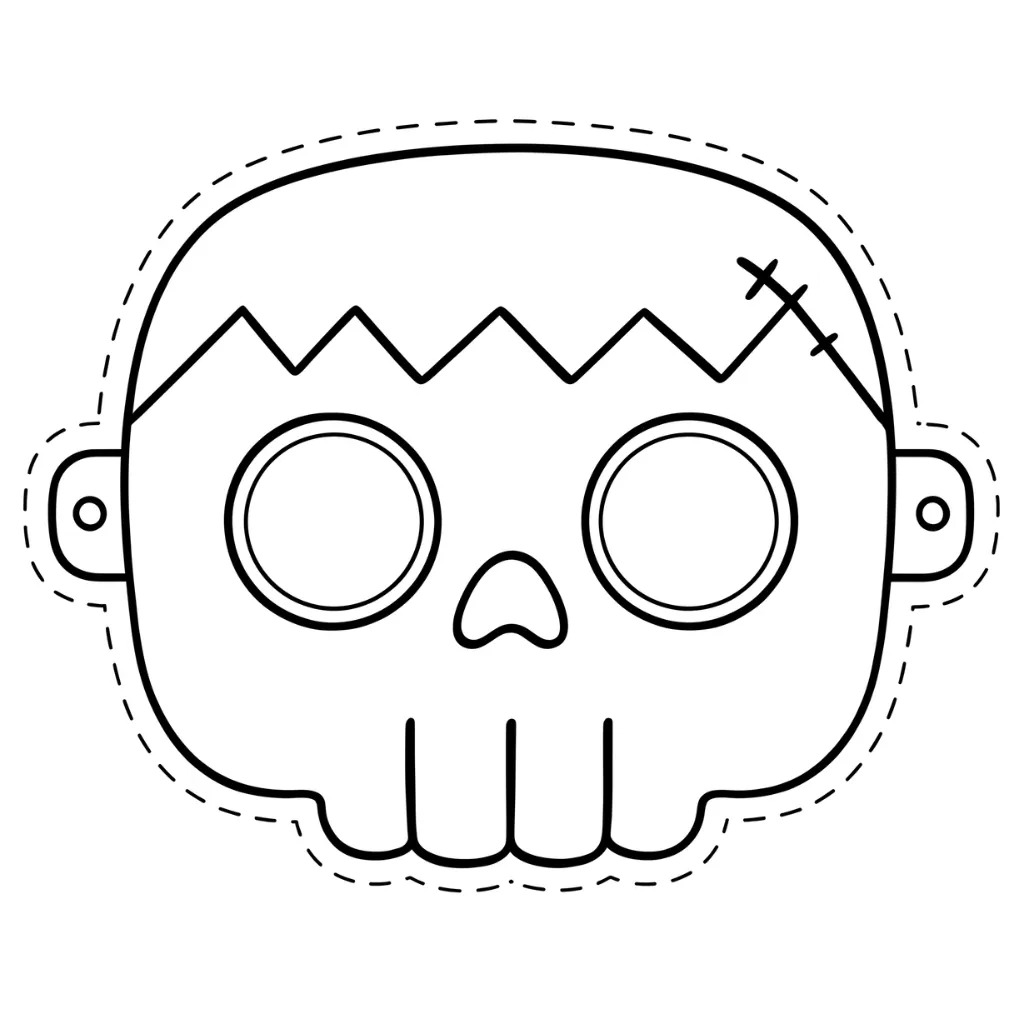 Masks of Halloween 3 printable coloring pages for boys