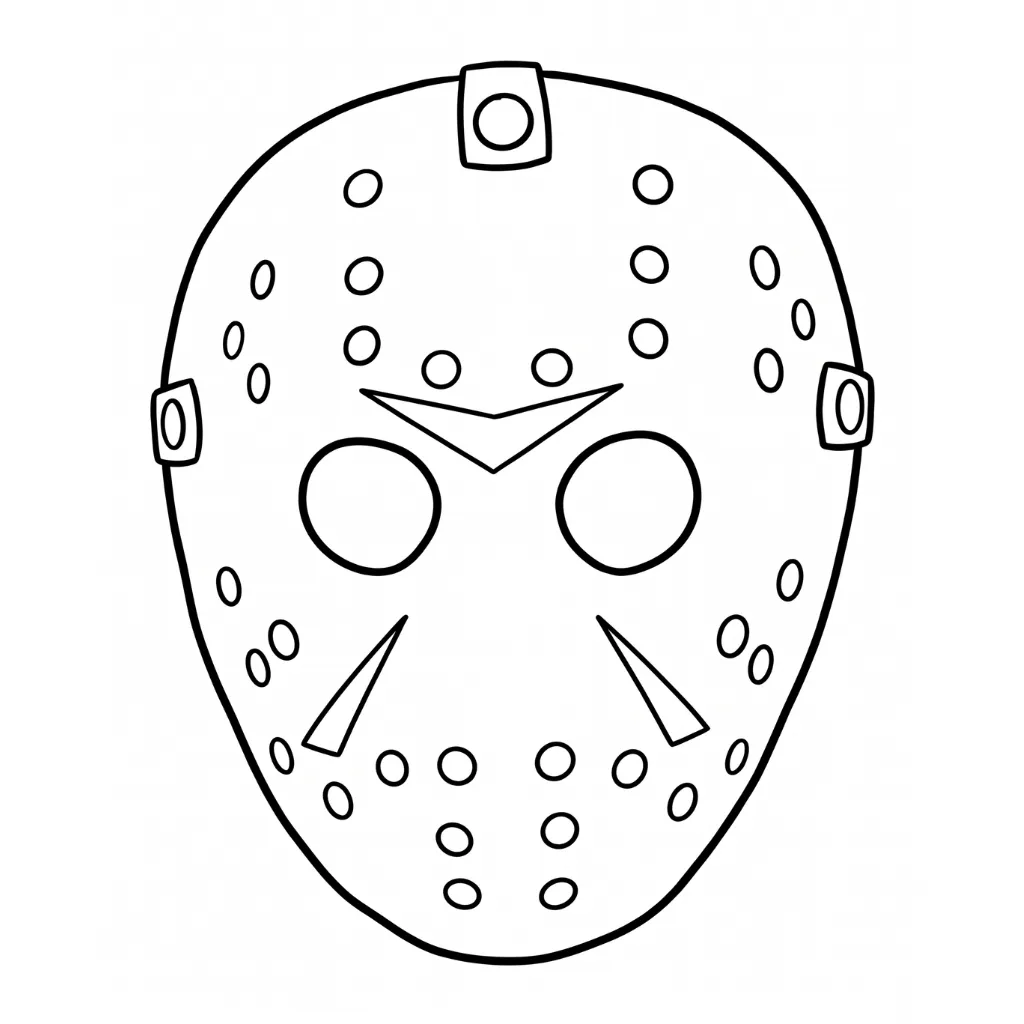 Masks of Halloween 5 coloring pages for kids