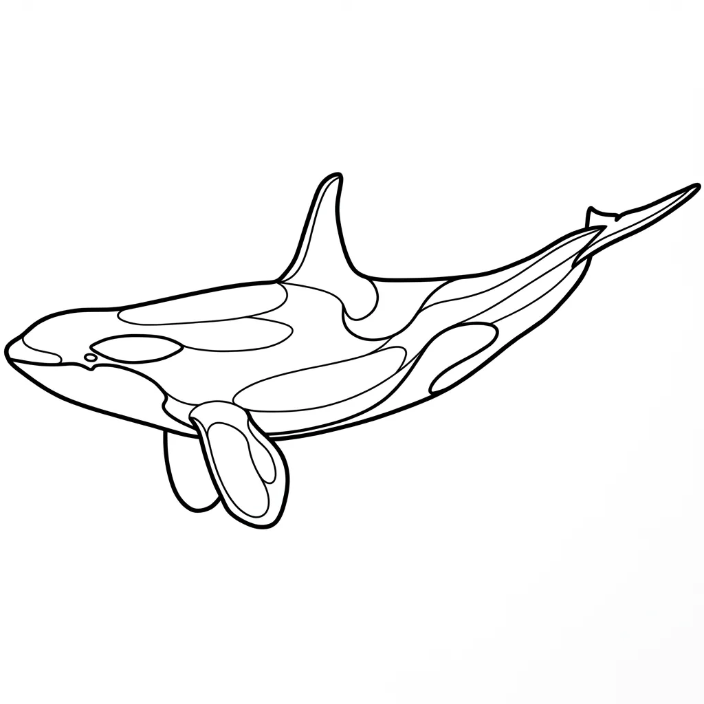 Orca 1 para colorear para niños
