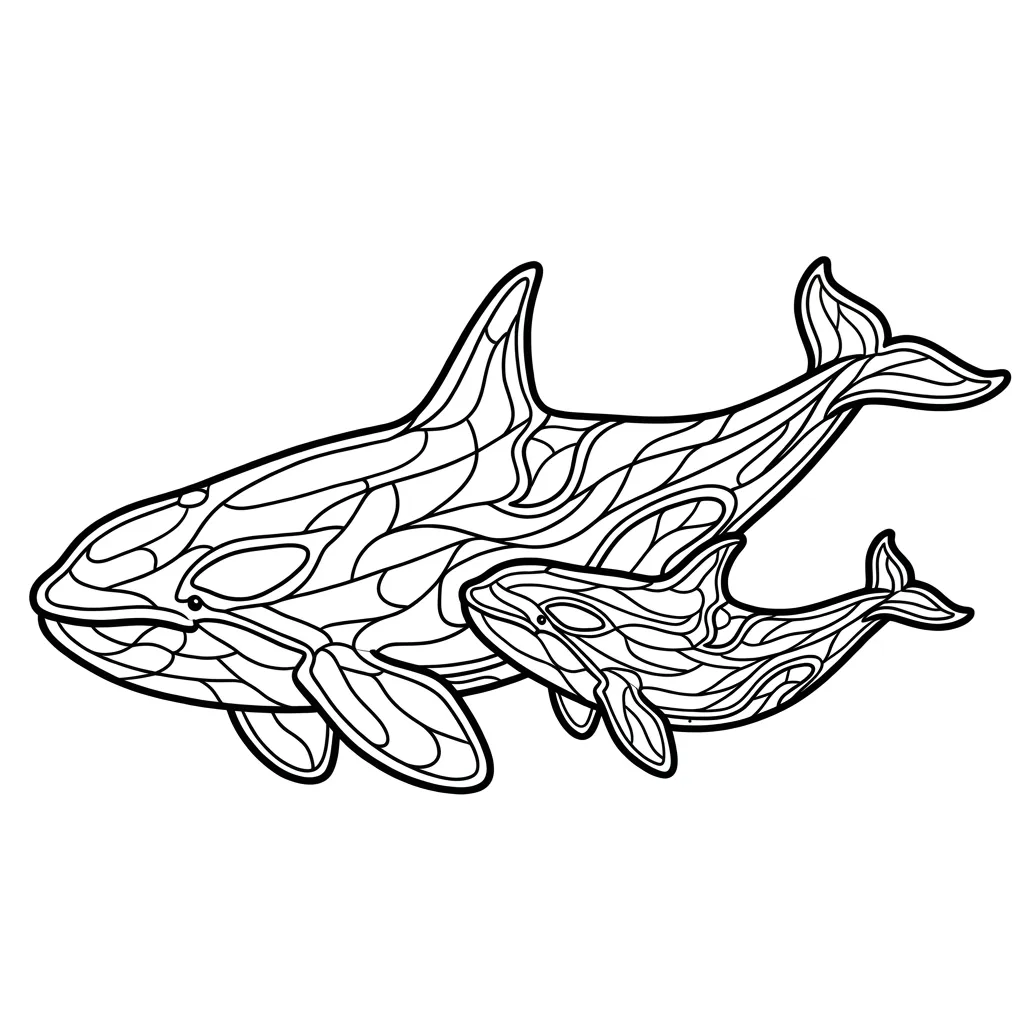Orca 20 para colorear y dibujos