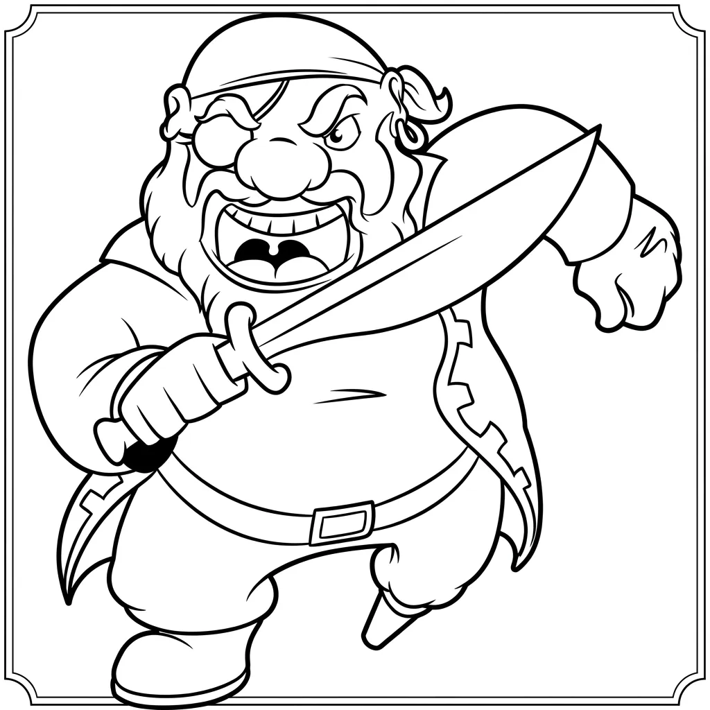 Piratas 9 para colorear para imprimir para niños