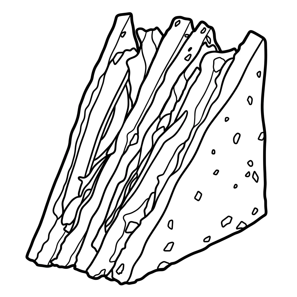 Sandwich 7 para colorear para imprimir para niño de 4 años