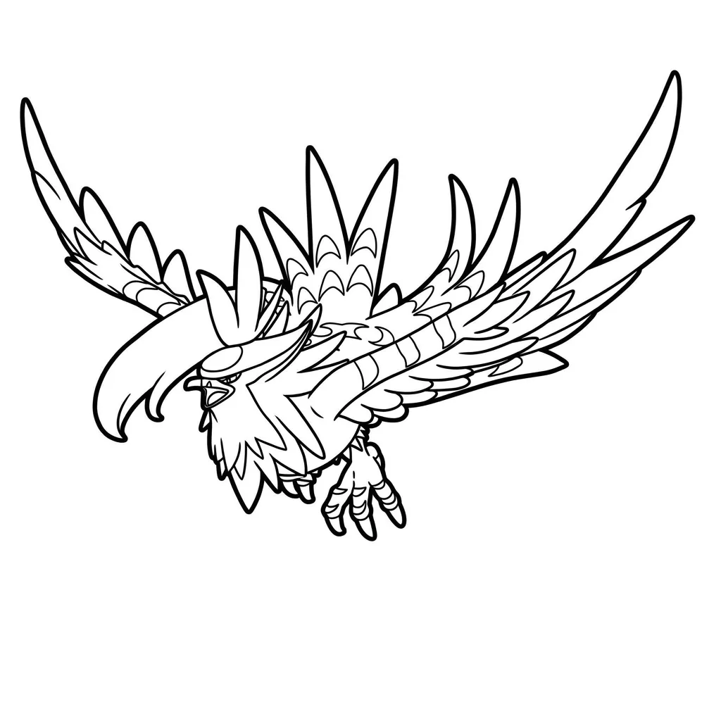 Staraptor 11 para colorear para imprimir para niño de 10 años