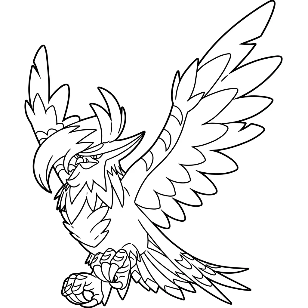 Staraptor 3 para colorear y recortar