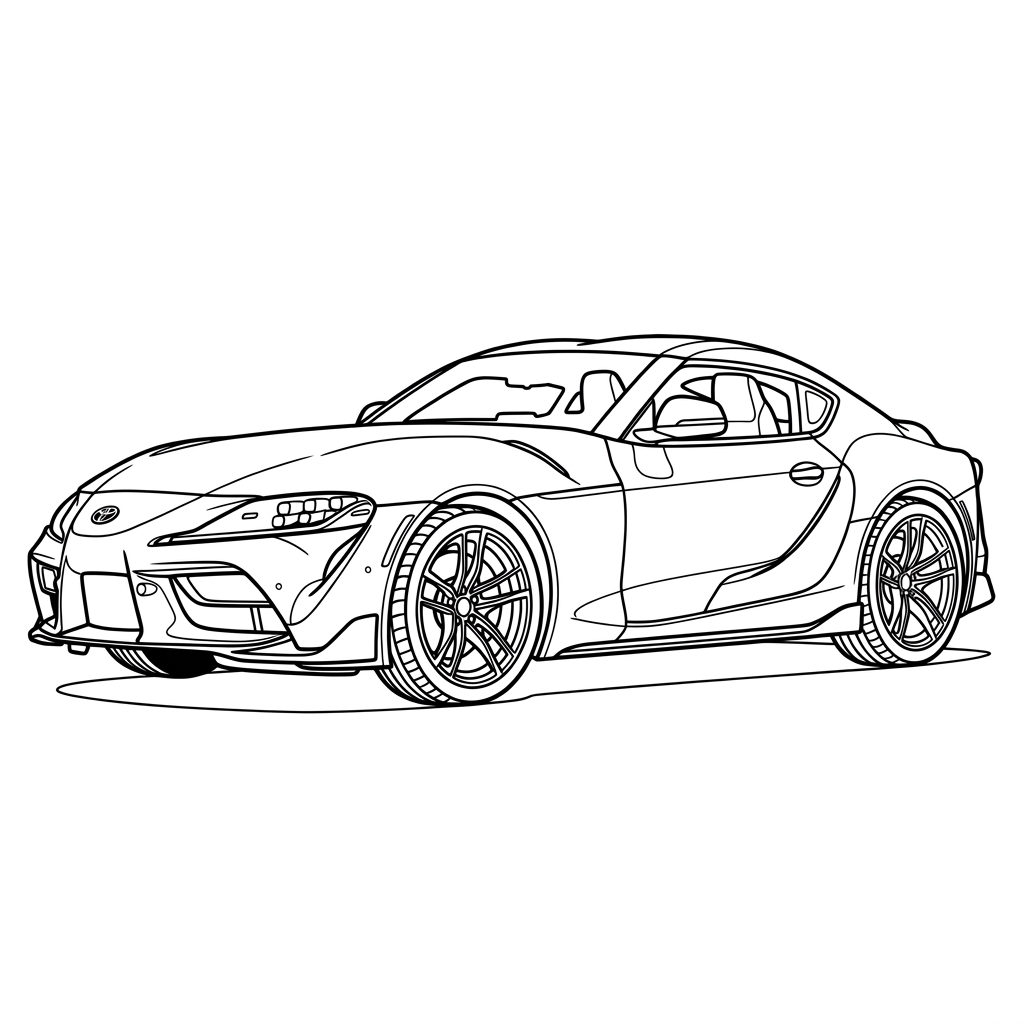 Toyota Supra 10 para colorear gratis