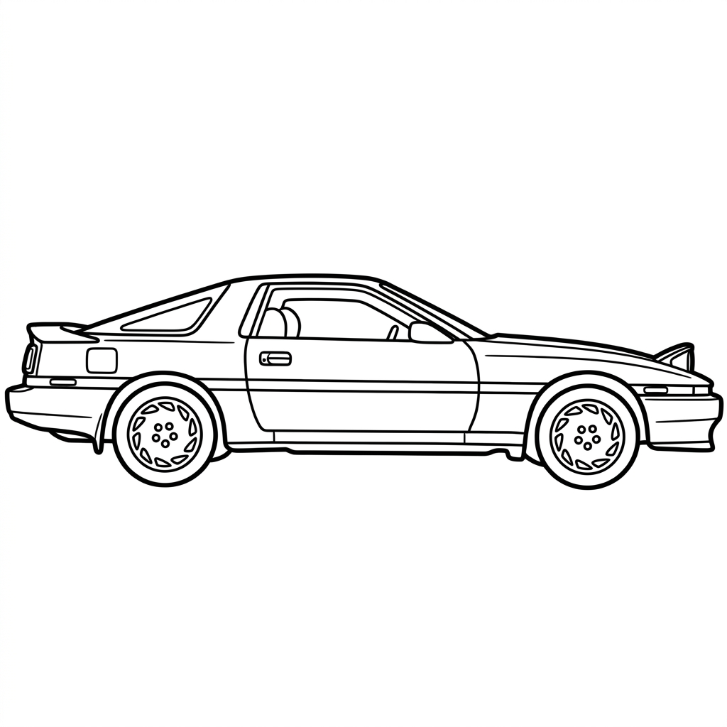 Toyota Supra 13 para colorear para imprimir para niños