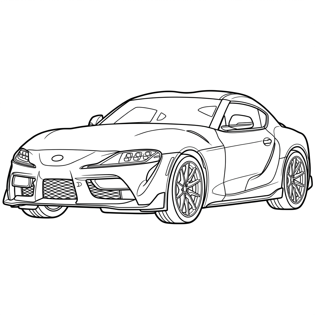 Toyota Supra 14 para colorear para imprimir