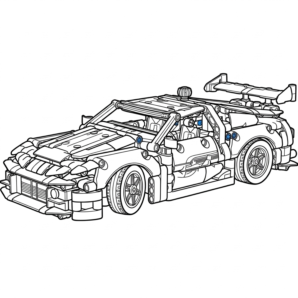 Toyota Supra 15 para colorear para niños para imprimir