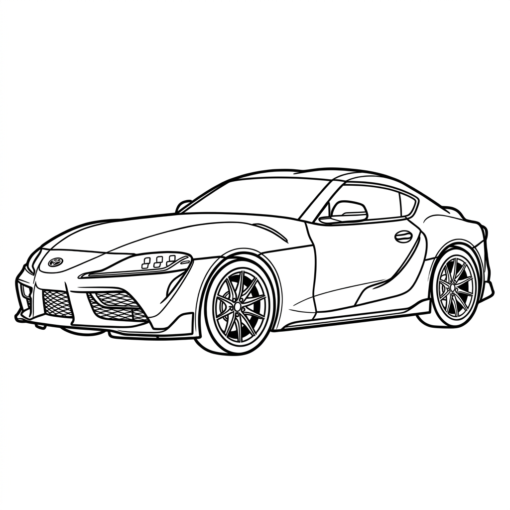 Toyota Supra 16 de niño para colorear para imprimir