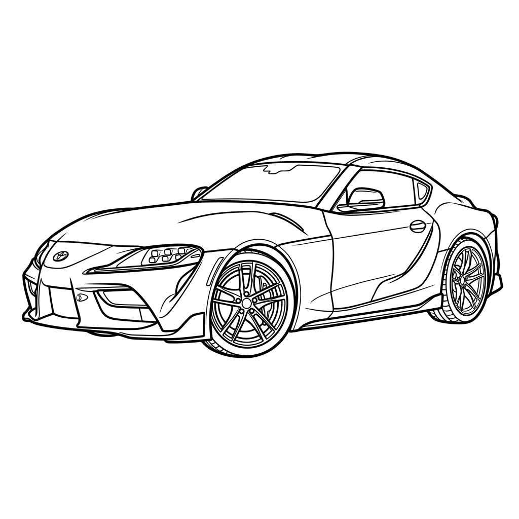 Toyota Supra 17 para colorear para niño de 7 años