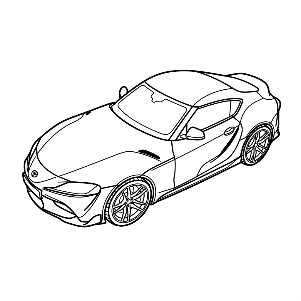 Toyota Supra 19 para colorear para imprimir a4