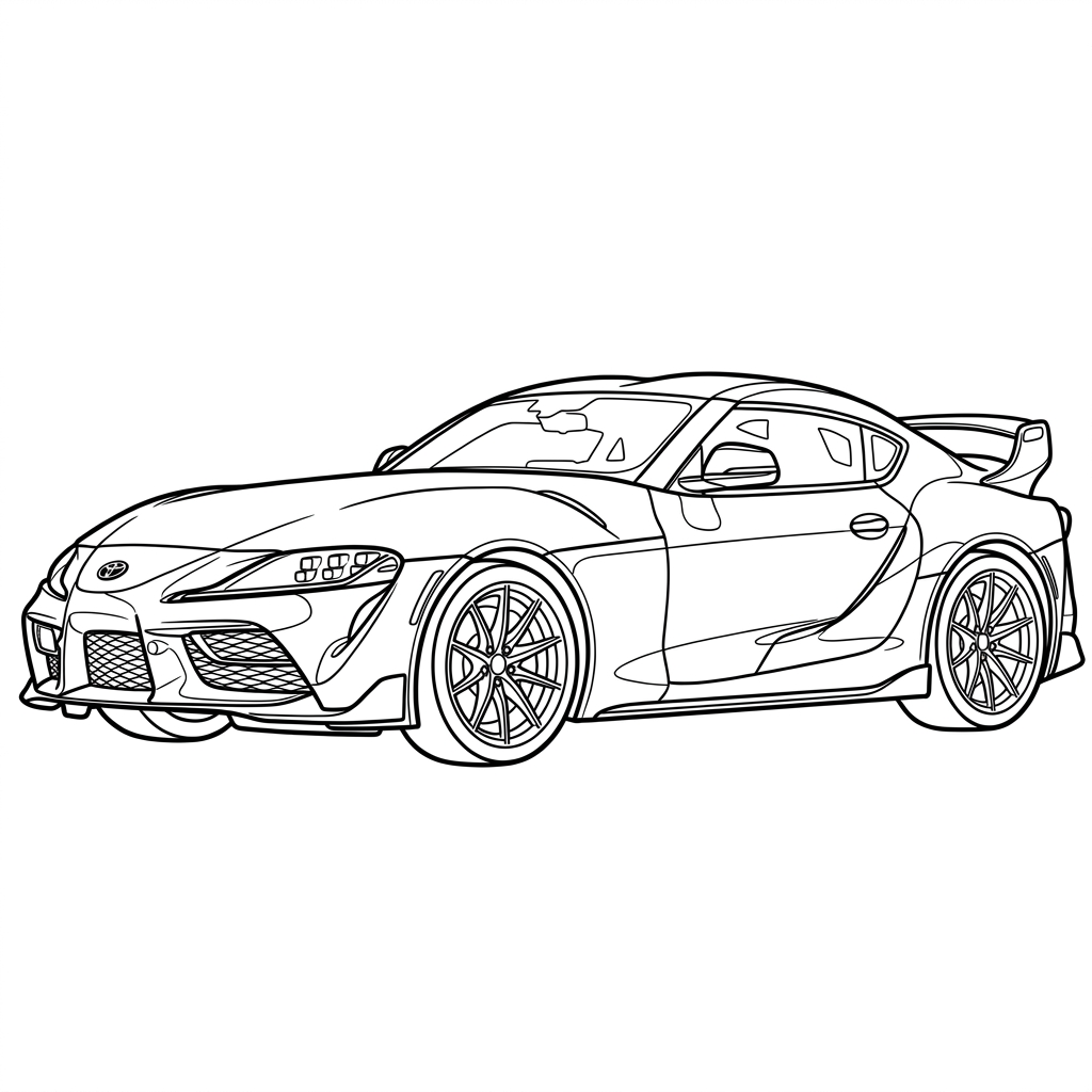 Toyota Supra 3 para colorear para imprimir para niño de 2 años