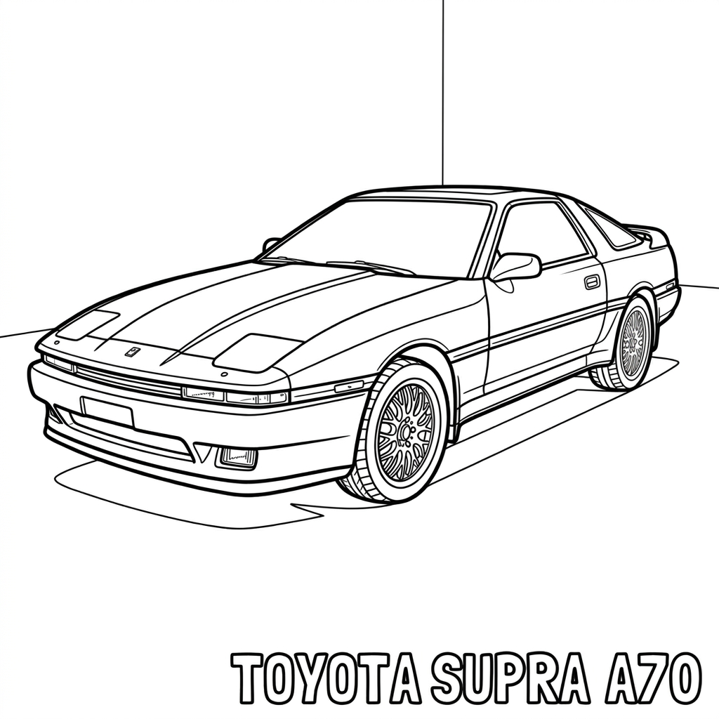 Toyota Supra 4 para colorear para imprimir pdf gratis