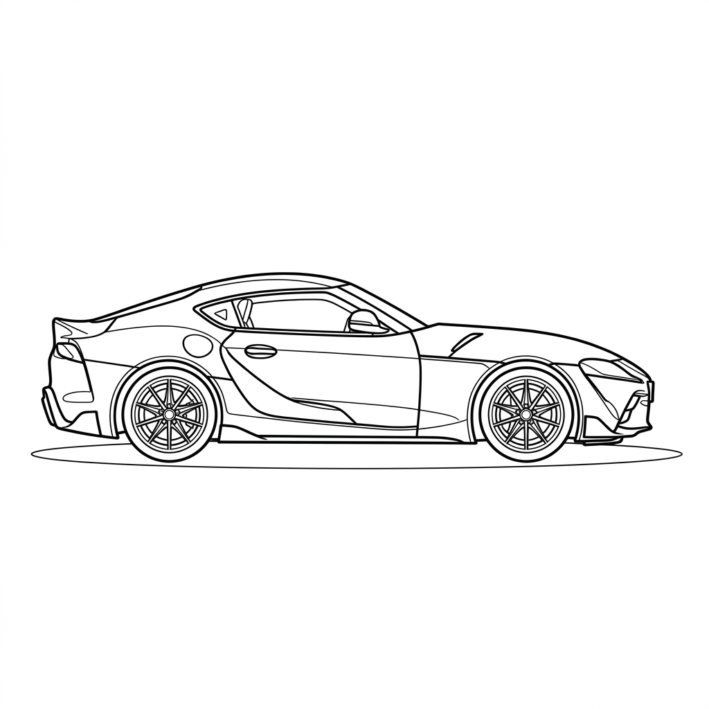 Toyota Supra 5 para colorear para imprimir para niño de 12 años