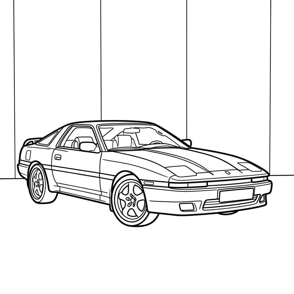 Toyota Supra 6 para colorear gratis para imprimir