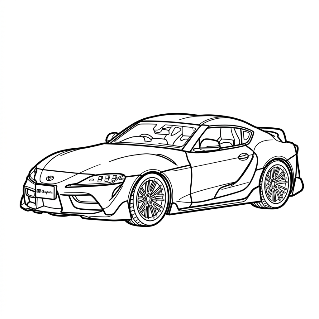 Toyota Supra 9 para colorear para imprimir gratis