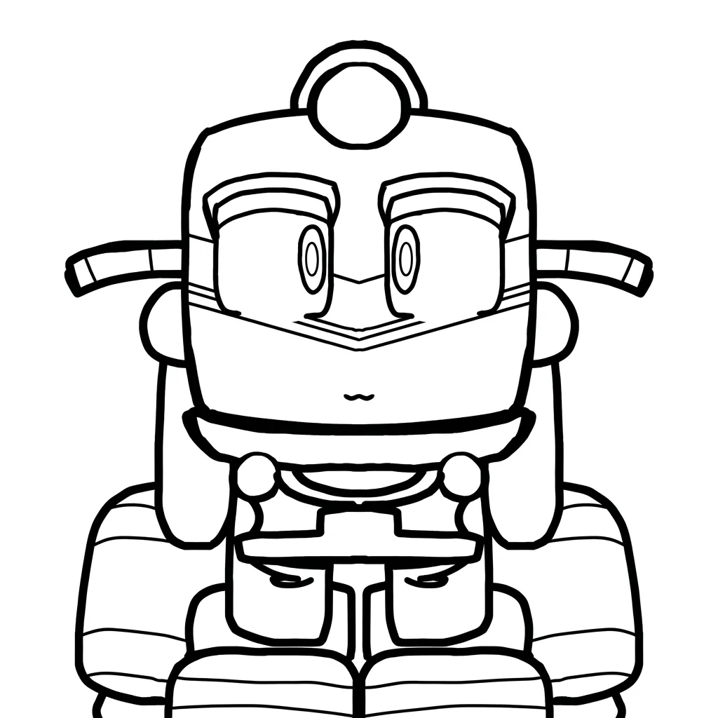 imprimir Trenes Robot 16 para colorear para niño