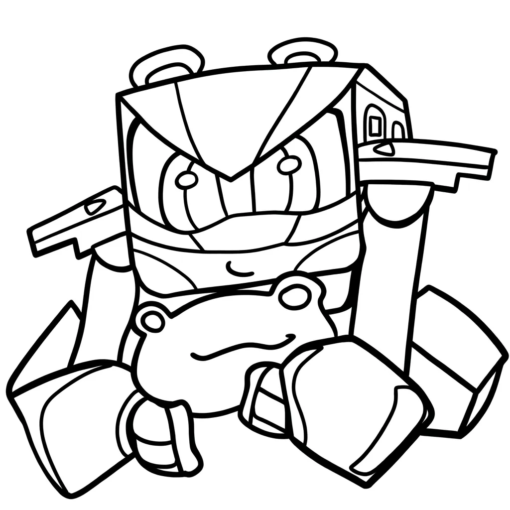 imprimir Trenes Robot 17 para colorear para niño