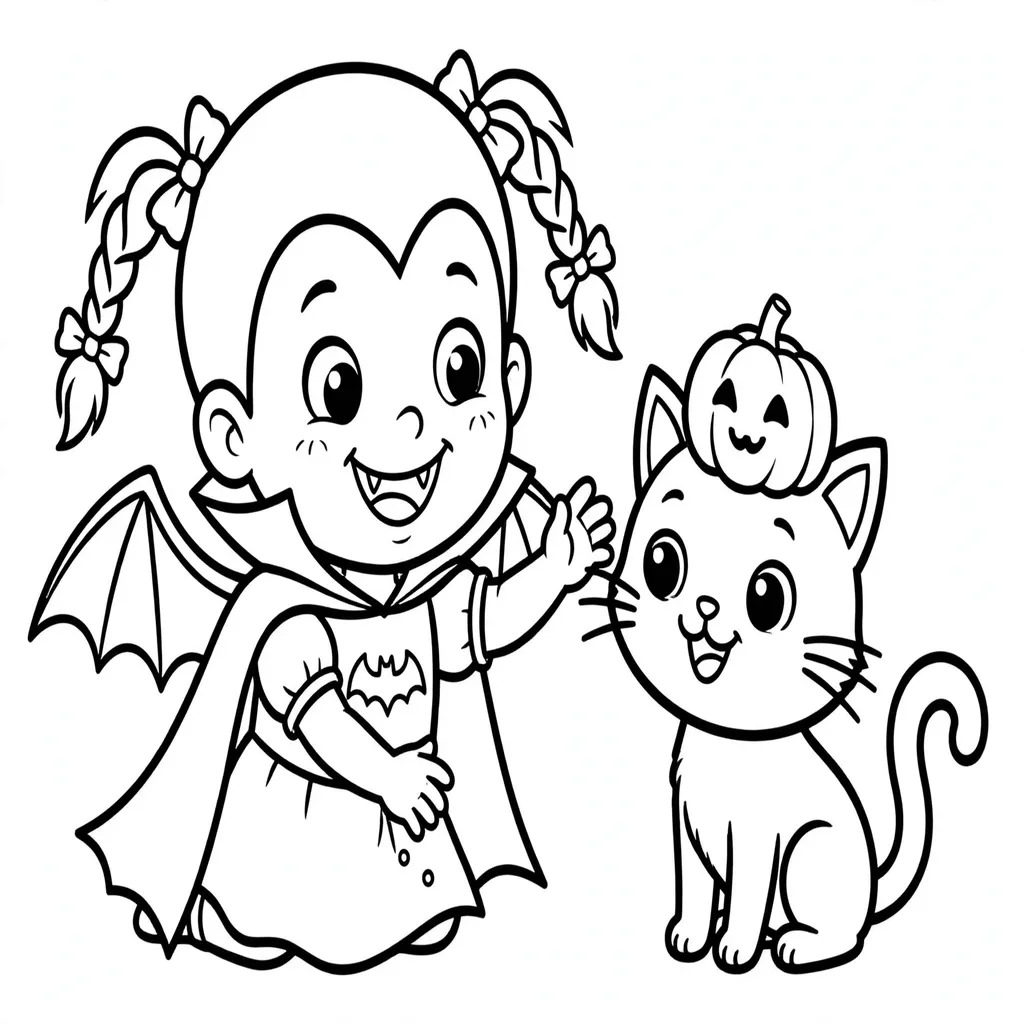 Vampirina 10 para colorear para niño de 8 años