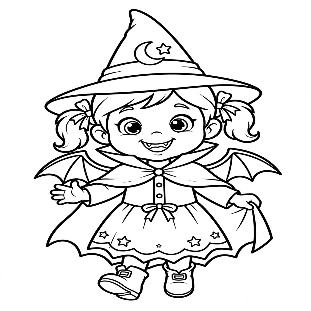 Vampirina 12 para colorear para niña de 6 años