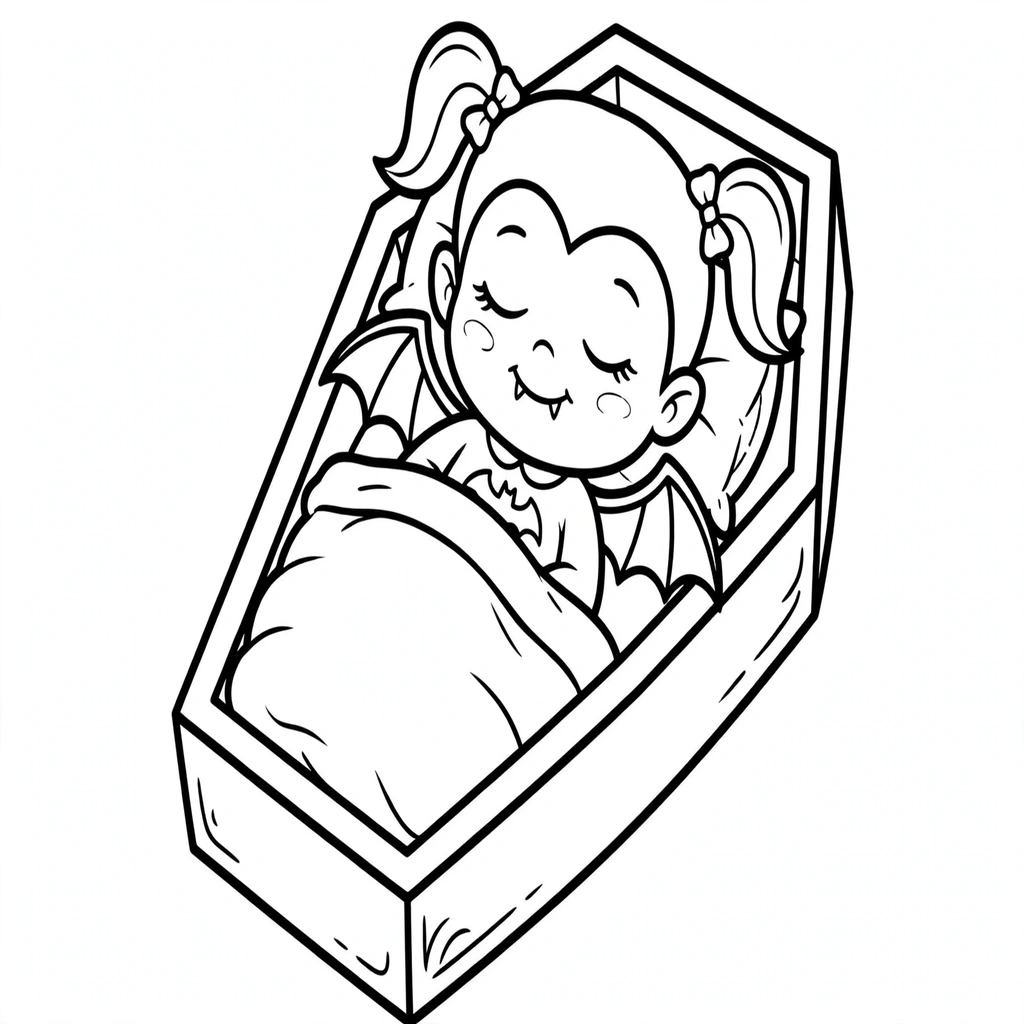 Vampirina 14 para colorear kawaii para niños