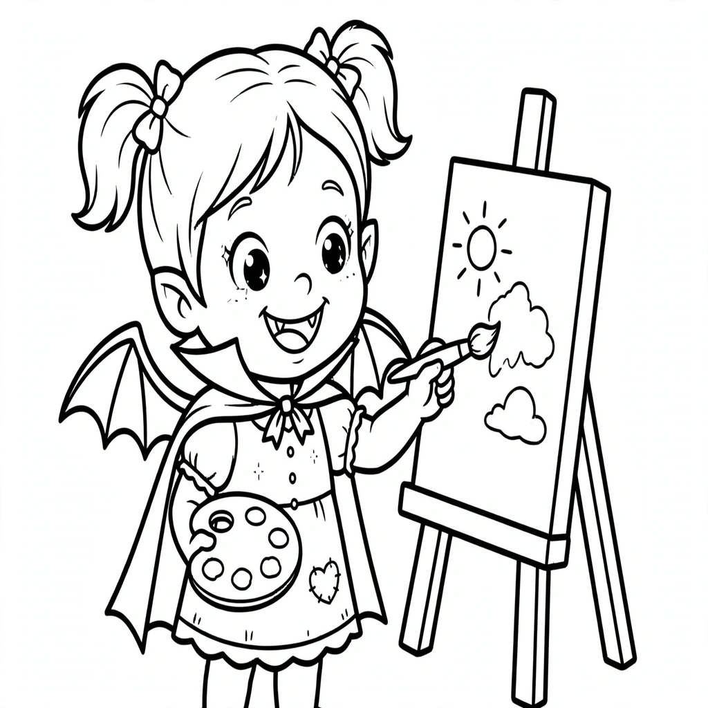 Vampirina 15 para colorear y aprendizaje