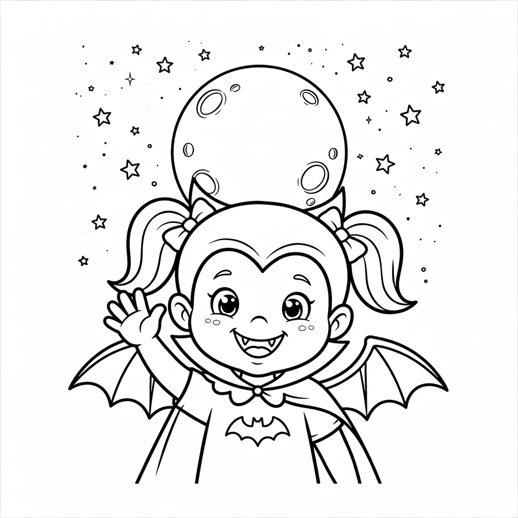 Vampirina 19 para colorear gratis para niños