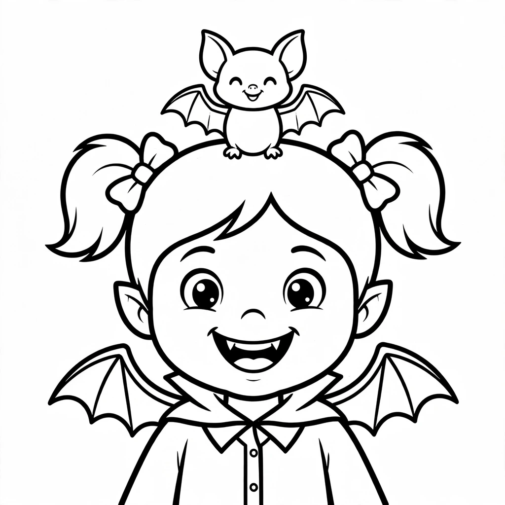 Vampirina 4 para colorear kawaii