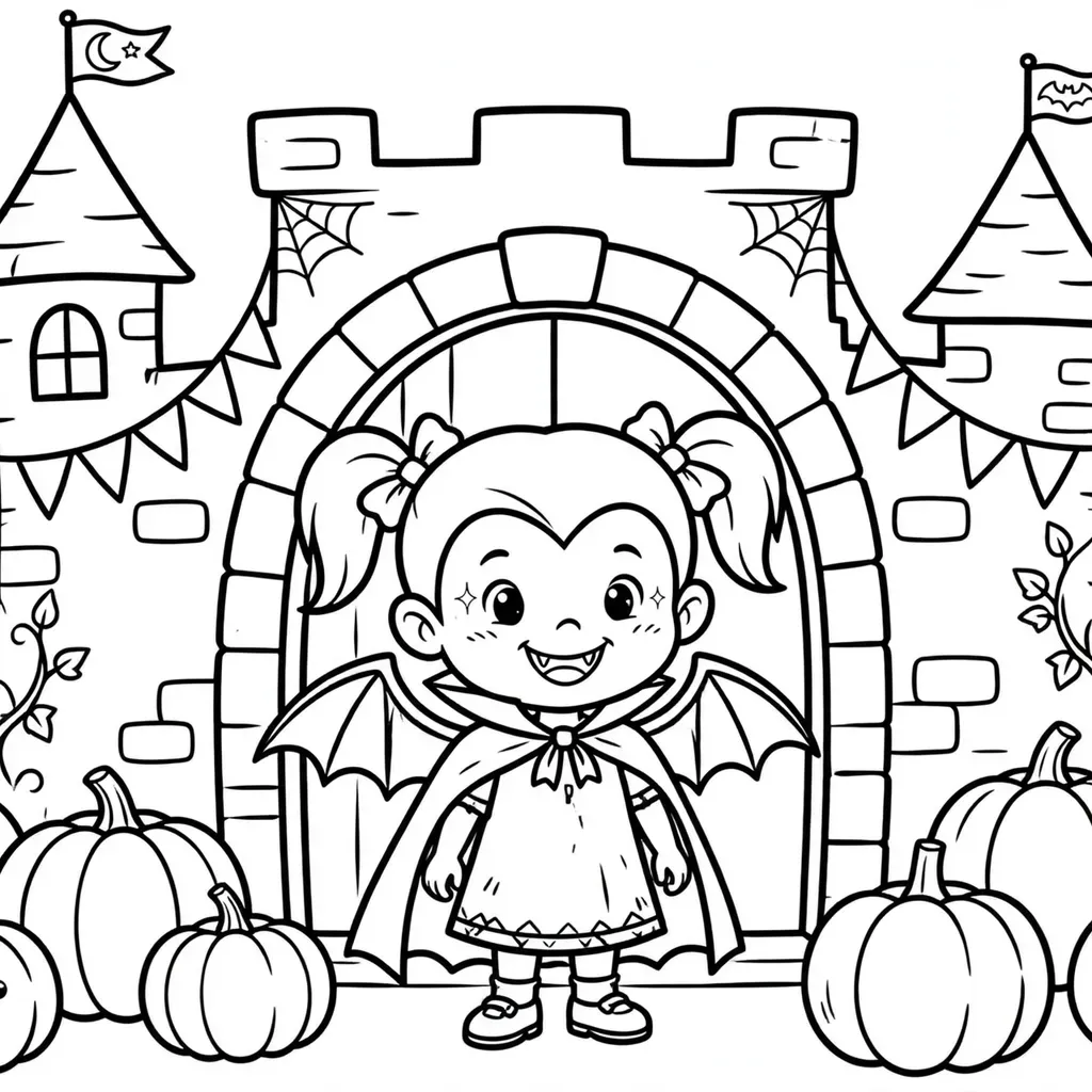 Vampirina 5 para colorear y aprendizaje