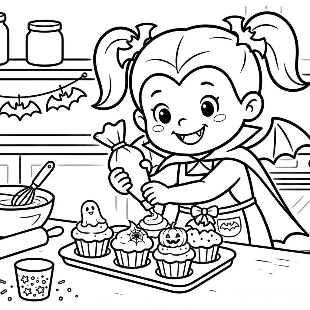 Vampirina 6 para colorear para niño de 4 años